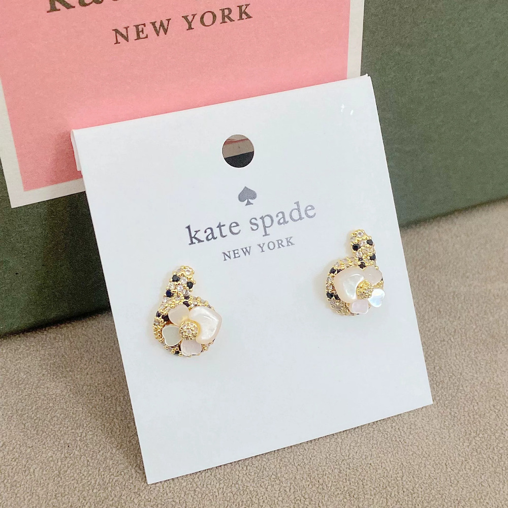 kate spade Rhinestone Snake and Flower Earrings
